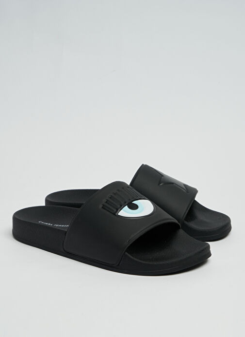 Chiara Ferragni Siyah Kadın Plaj Terliği CF2955_001 - Görsel 3