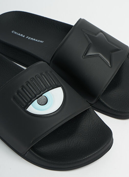 Chiara Ferragni Siyah Kadın Plaj Terliği CF2955_001 - Görsel 5