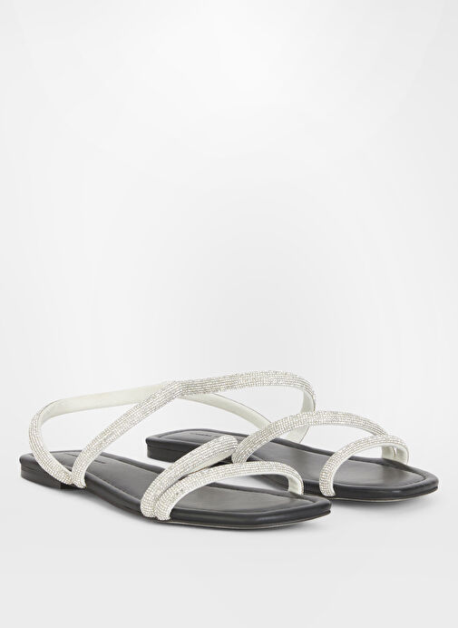 Chiara Ferragni Beyaz-Siyah Kadın Sandalet CF3355_001 - Görsel 3