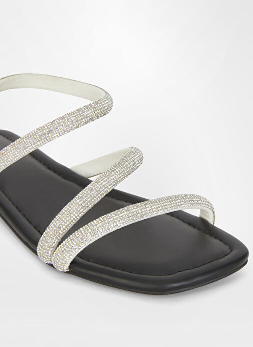 Chiara Ferragni Beyaz-Siyah Kadın Sandalet CF3355_001 - Görsel 4