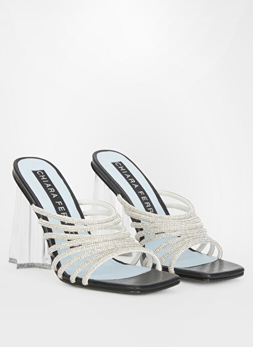 Chiara Ferragni Siyah-Şeffaf Kadın Topuklu Sandalet CF3330_001 - Görsel 3