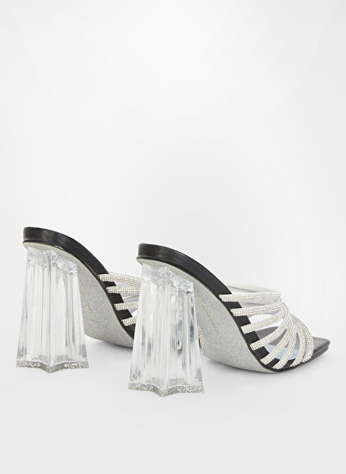 Chiara Ferragni Siyah-Şeffaf Kadın Topuklu Sandalet CF3330_001 - Görsel 4