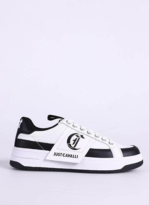 Just Cavalli Beyaz-Siyah Kadın deri Sneaker FONDO AZULA DIS. 1 SHOES - Görsel 2