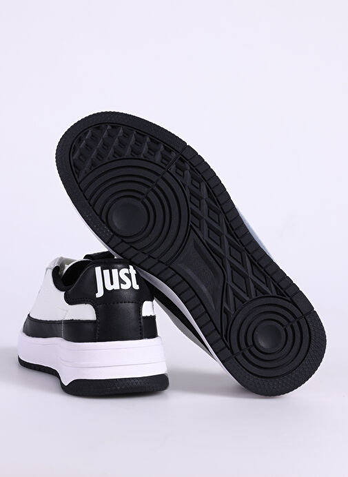 Just Cavalli Beyaz-Siyah Kadın deri Sneaker FONDO AZULA DIS. 1 SHOES - Görsel 5