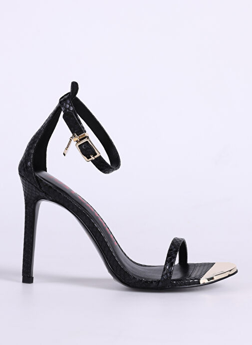 Just Cavalli Siyah Kadın Topuklu Ayakkabı FONDO TAHLIA DIS. W9FFD SHOES - Görsel 2