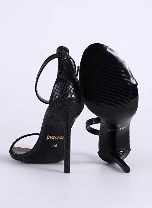 Just Cavalli Siyah Kadın Topuklu Ayakkabı FONDO TAHLIA DIS. W9FFD SHOES - Görsel 5