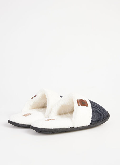 Fabrika Comfort Siyah-Beyaz Kadın Ev Terliği ALICA - Görsel 5