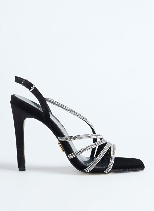 Fabrika Siyah Kadın Topuklu Ayakkabı FREDA - Görsel 2