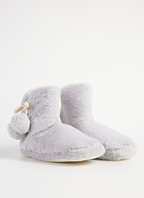 Fabrika Comfort Gri Kadın Panduf AJNA - Görsel 3