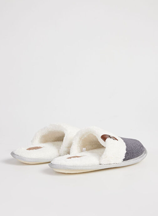 Fabrika Comfort Gri Kadın Ev Terliği ALICA - Görsel 5