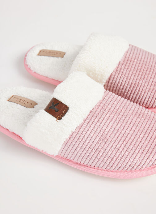 Fabrika Comfort Pembe-Beyaz Kadın Ev Terliği ALICA - Görsel 4