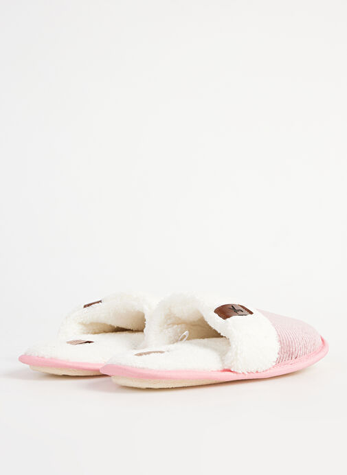 Fabrika Comfort Pembe-Beyaz Kadın Ev Terliği ALICA - Görsel 8