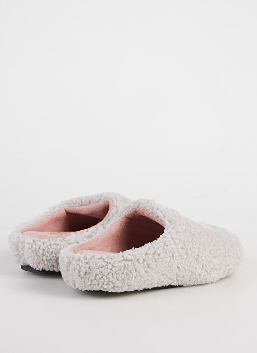 Fabrika Comfort Gri Kadın Ev Terliği ALDINA - Görsel 4