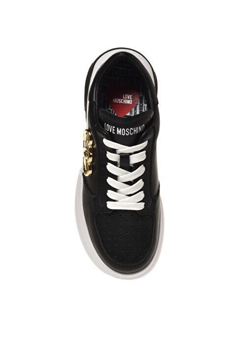 Love Moschino Siyah Kadın Deri Sneaker JA15405G1IIA0 - Görsel 5