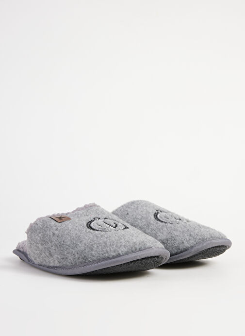 Fabrika Comfort Gri Erkek Ev Terliği DORIAN - Görsel 3