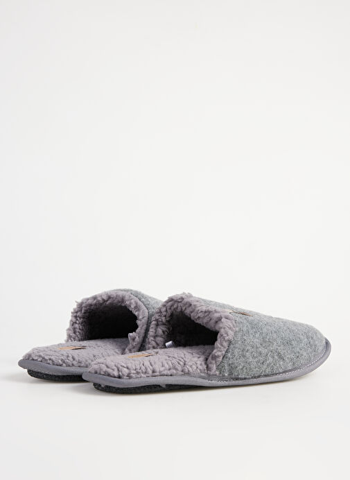 Fabrika Comfort Gri Erkek Ev Terliği DORIAN - Görsel 4