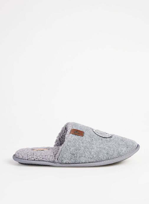 Fabrika Comfort Gri Erkek Ev Terliği DORIAN - Görsel 6