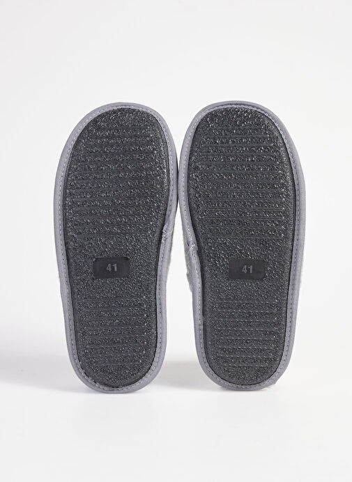 Fabrika Comfort Gri Erkek Ev Terliği DORIAN - Görsel 10