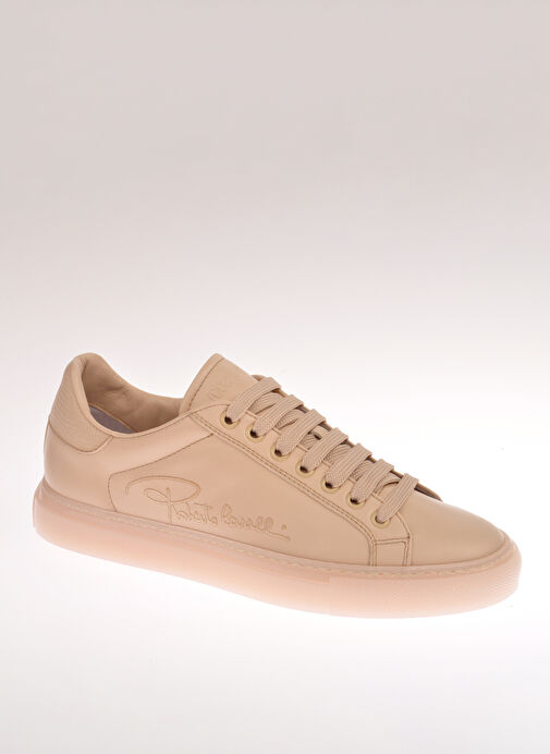 Roberto Cavalli Bej Kadın Deri Sneaker 22406 B - Görsel 4