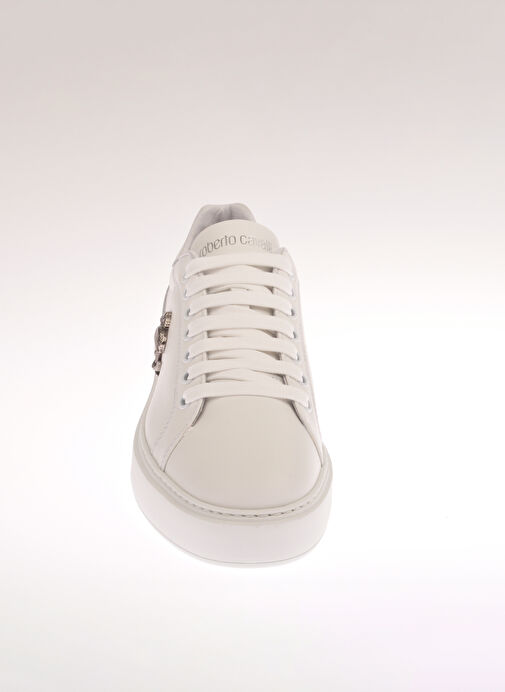 Roberto Cavalli Beyaz Kadın Deri Sneaker 22408 D - Görsel 5