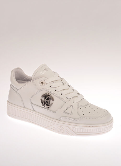 Roberto Cavalli Beyaz Kadın Deri Sneaker 22416 A - Görsel 4