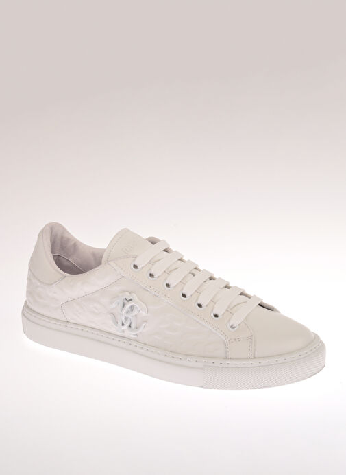 Roberto Cavalli Beyaz Kadın Deri Sneaker 22403 A - Görsel 3