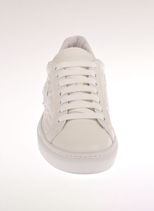Roberto Cavalli Beyaz Kadın Deri Sneaker 22403 A - Görsel 4