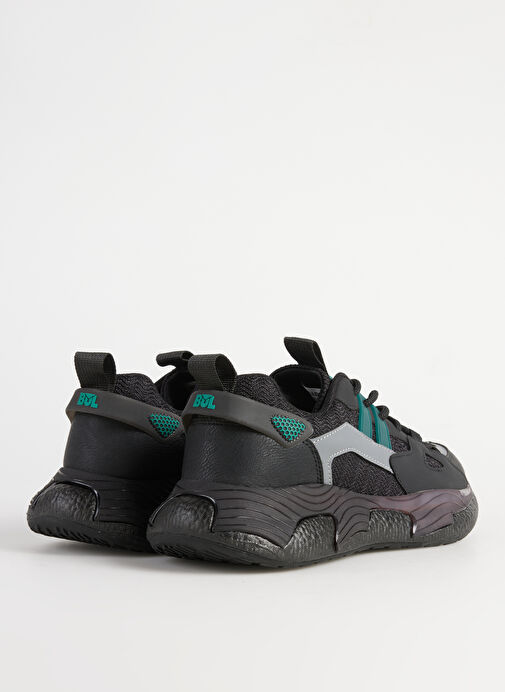 Bulldozer Siyah-Yeşil Erkek Sneaker BUL-241498 - Görsel 4