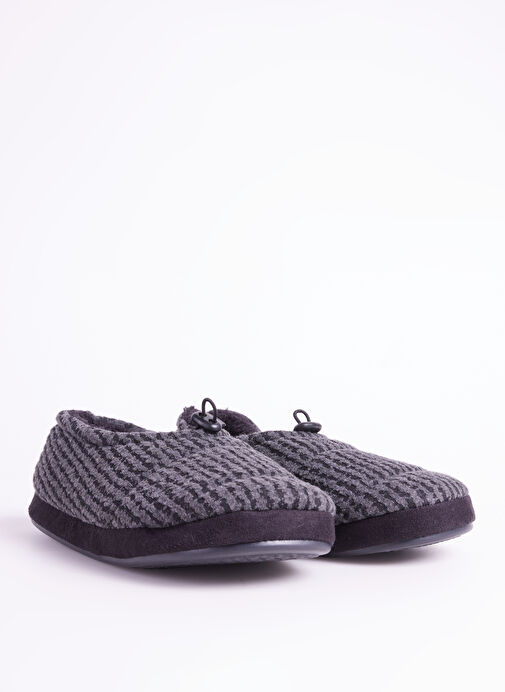 Fabrika Comfort Gri - Siyah Erkek Ev Terliği GILROY - Görsel 3