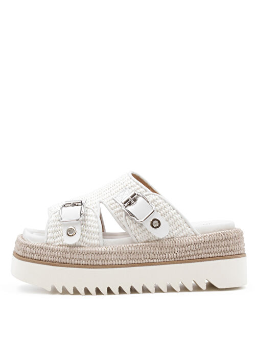 Laura Bellariva Beyaz Kadın Terlik 9541B - Görsel 2