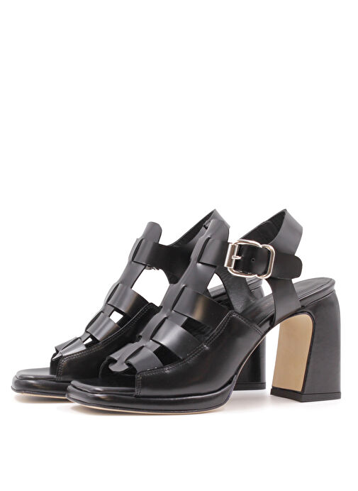 Laura Bellariva Siyah Kadın Deri Topuklu Ayakkabı 9503 - Görsel 3