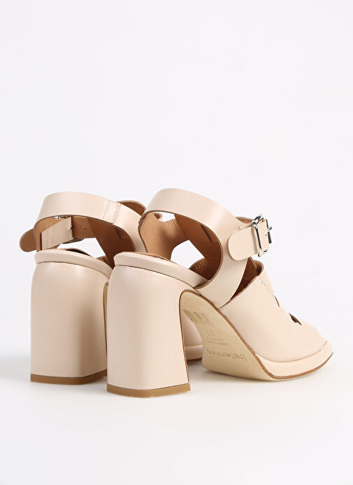 Laura Bellariva Bej Kadın Deri Topuklu Ayakkabı 9503 - Görsel 4