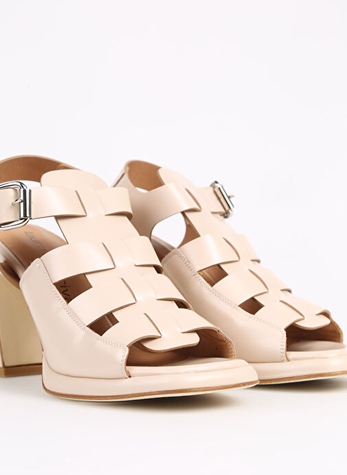 Laura Bellariva Bej Kadın Deri Topuklu Ayakkabı 9503 - Görsel 6