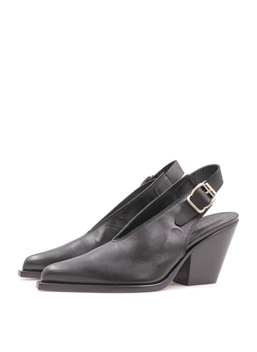 Laura Bellariva Siyah Kadın Deri Topuklu Ayakkabı 9430 - Görsel 2