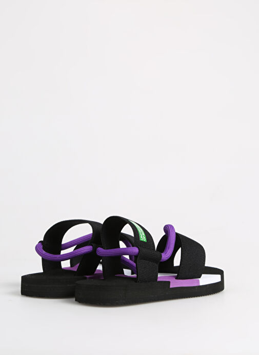 Benetton Siyah-Mor Kadın Plaj Terliği BNI-10214 - Görsel 4