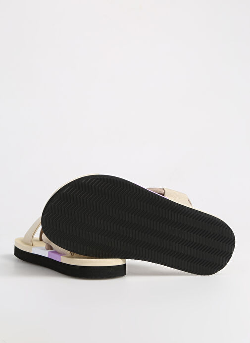 Benetton Bej-Mor Kız Çocuk Plaj Terliği BNI-10214 - Görsel 5