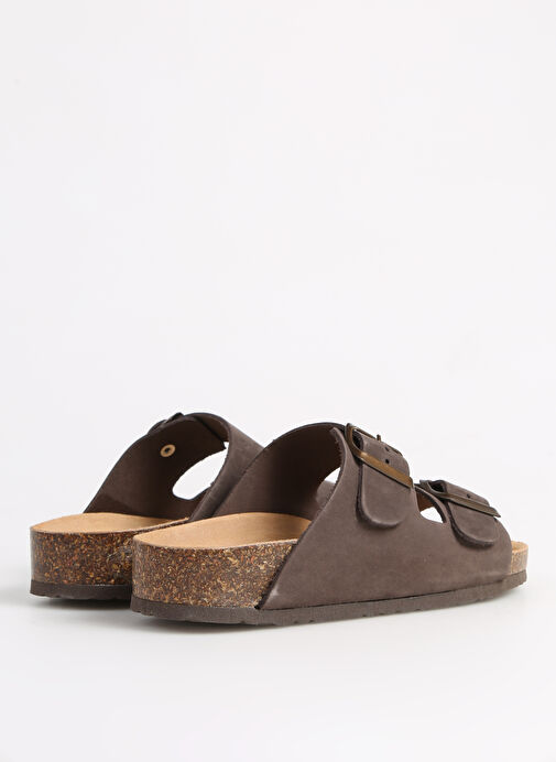 Più Natura Kahverengi Kadın Deri Terlik 11 THESIS - Görsel 4