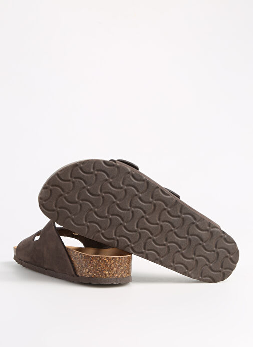 Più Natura Kahverengi Kadın Deri Terlik 11 THESIS - Görsel 5