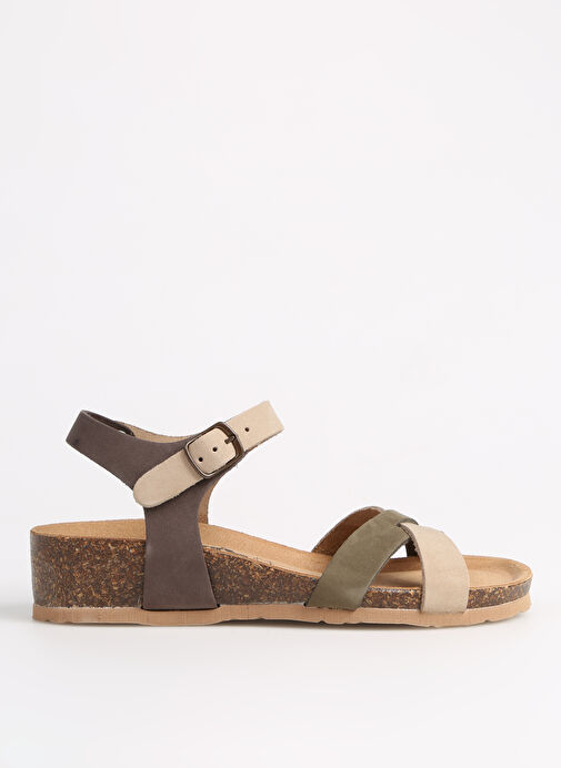 Più Natura Çok Renkli Kadın Deri Sandalet 12 FREGENE - Görsel 2