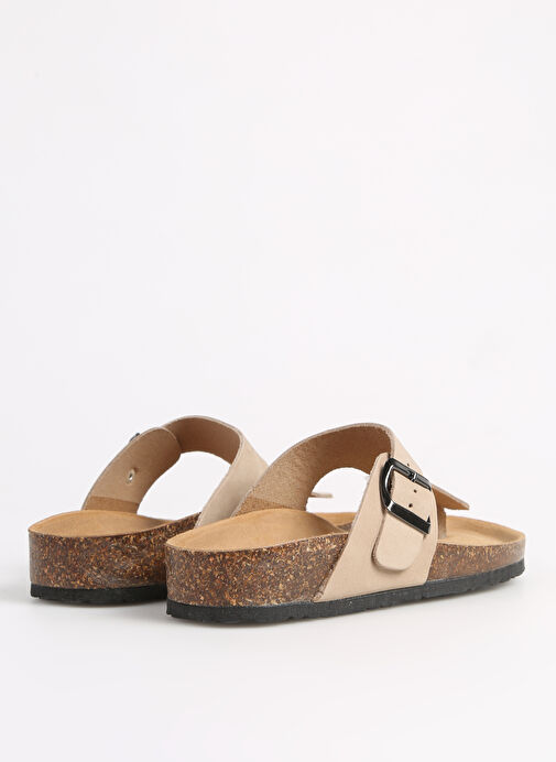 Più Natura Bej Kadın Deri Terlik 11 FINGER - Görsel 4