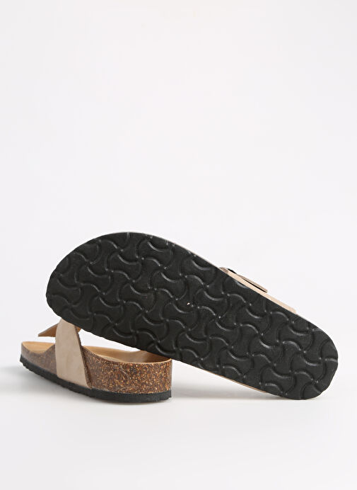 Più Natura Bej Kadın Deri Terlik 11 FINGER - Görsel 5