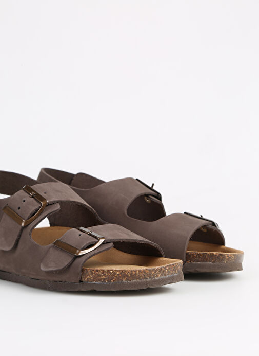 Più Natura Kahverengi Kadın Deri Sandalet 11 SAHARA - Görsel 6