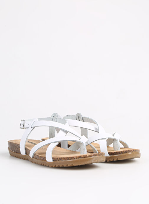 Più Natura Beyaz Kadın Deri Sandalet 34 A 2005 - Görsel 3