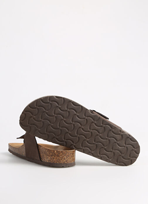Più Natura Kahverengi Kadın Deri Terlik 11 FINGER - Görsel 5