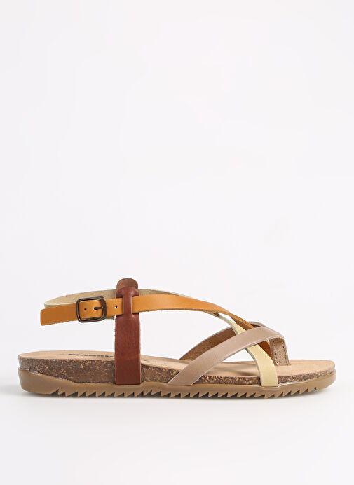 Più Natura Çok Renkli Kadın Deri Sandalet 34 A 2005 - Görsel 2