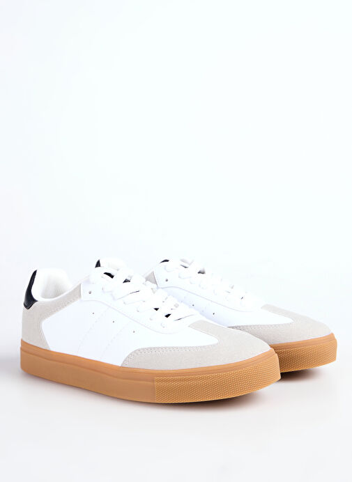 Fabrika Beyaz - Siyah Kadın Sneaker MARIAN - Görsel 4