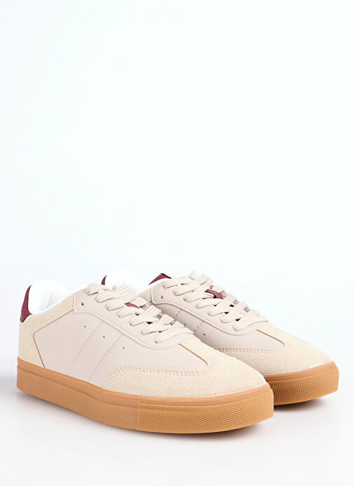 Fabrika Bej - Bordo Kadın Sneaker MARIAN - Görsel 3