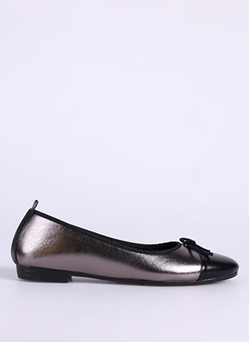 Fabrika Platin-Siyah Kadın Babet JULES - Görsel 2