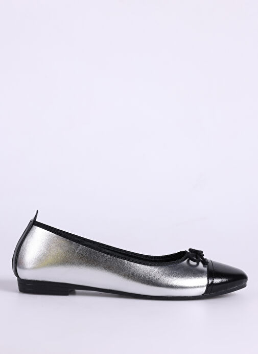 Fabrika Gümüş-Siyah Kadın Babet JULES - Görsel 2