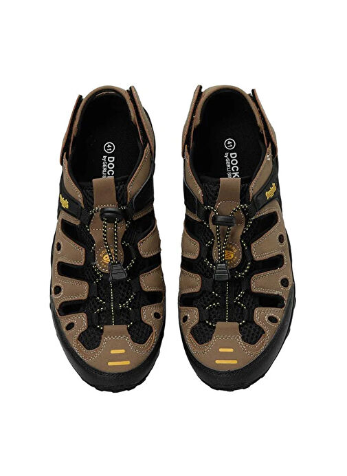 Dockers By Gerli Kum-Siyah Erkek deri Sandalet - Görsel 5